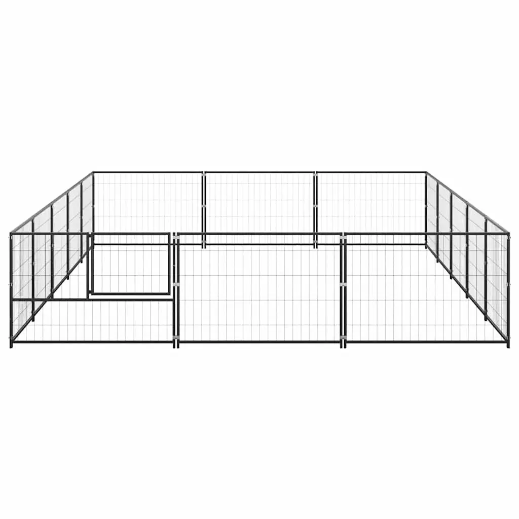 Dog Kennel Steel Wire Mesh Large Black
