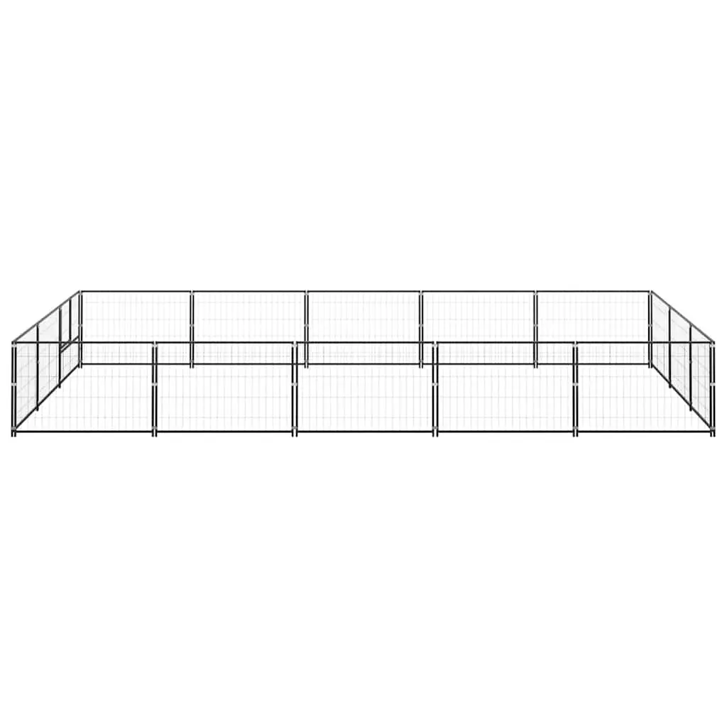 Dog Kennel Steel Wire Mesh Large Black