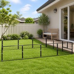 Sturdy Steel Dog Kennel with Wire Mesh Walls, 21m²