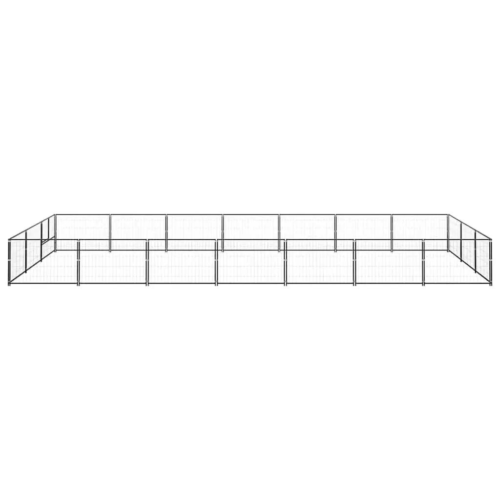Steel Dog Kennel with Wire Mesh Walls, 21m²