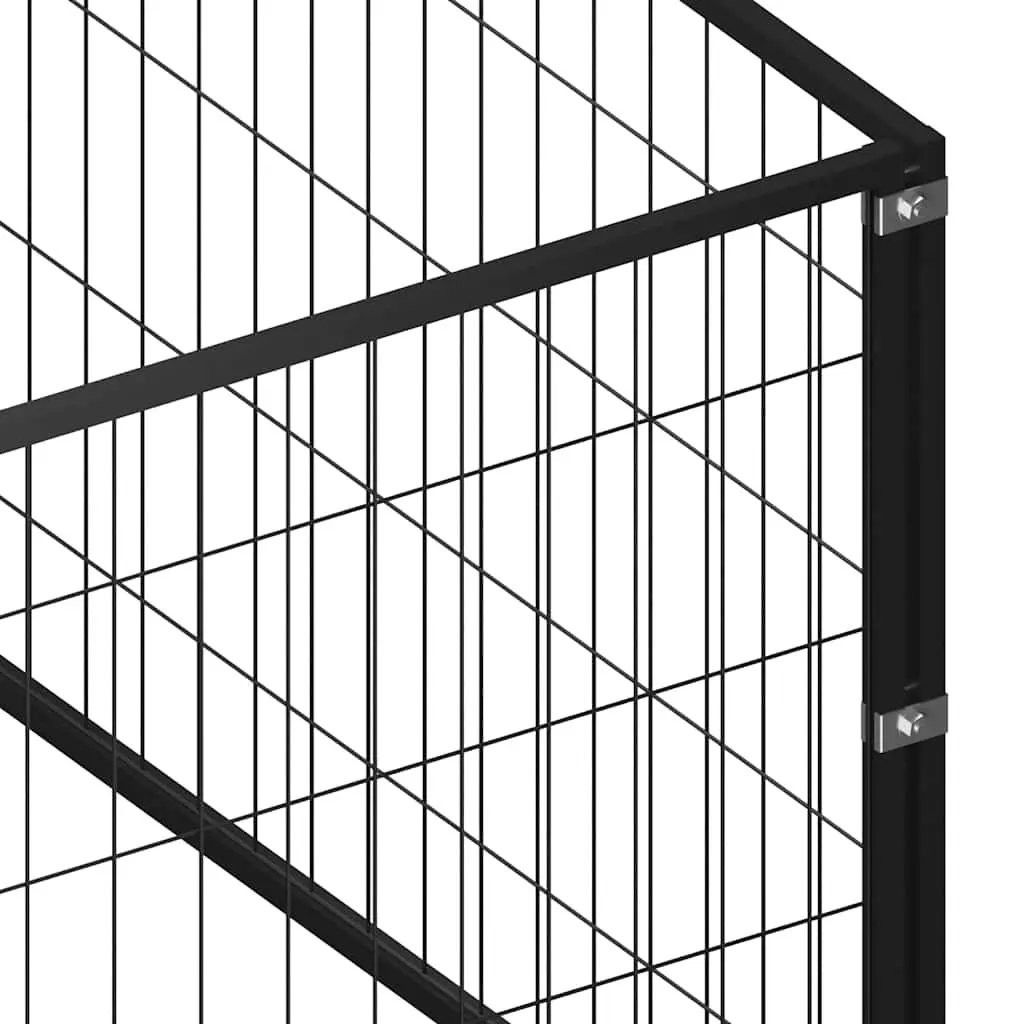 Steel Dog Kennel with Wire Mesh Walls, 21m²