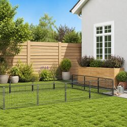 30m² Outdoor Dog Kennel with Steel Wire Mesh and Lockable Door