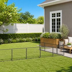 Sturdy Outdoor Dog Kennel with Steel Wire Mesh