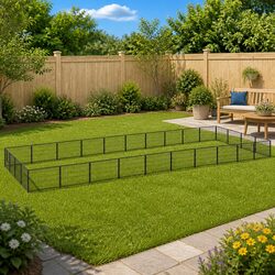 Durable Outdoor Dog Kennel 40 m² Steel Wire Mesh Enclosure