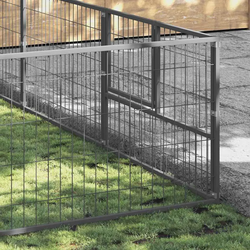 Outdoor Dog Kennel 40 m² Steel Wire Mesh Enclosure