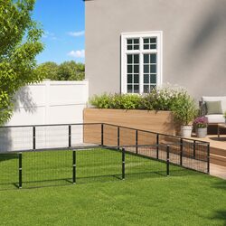 Large Outdoor Dog Kennel with Steel Wire Mesh