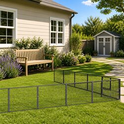 Durable Outdoor Dog Kennel with Steel Wire Mesh Enclosure