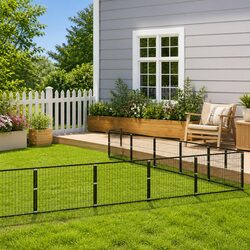 Large Steel Wire Mesh Dog Kennel Outdoor Pet Enclosure