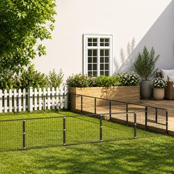 Durable Outdoor Dog Kennel with Steel Wire Mesh Walls