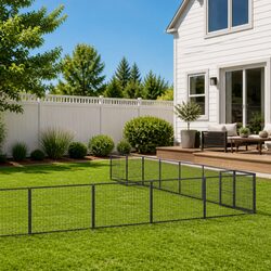 Durable 42 m² Outdoor Steel Dog Kennel with Mesh Walls