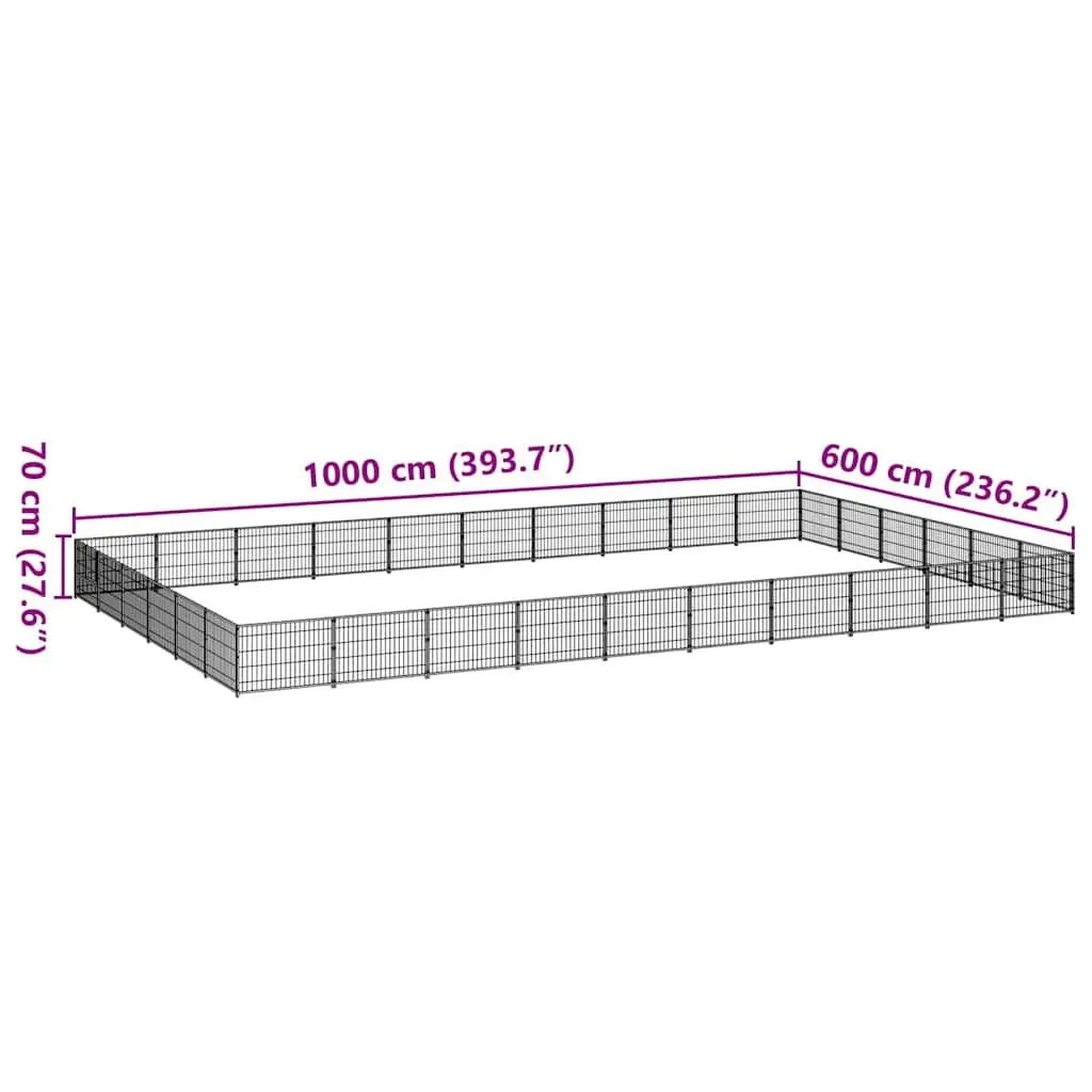 60m² Outdoor Dog Kennel with Lockable Door