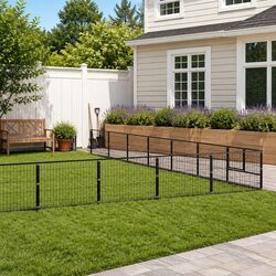 Outdoor Dog Kennel with Steel Mesh for Secure Play