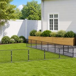Large Steel Wire Mesh Dog Kennel for Outdoor Use