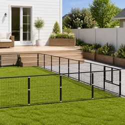Durable Outdoor Dog Kennel with Steel Wire Mesh