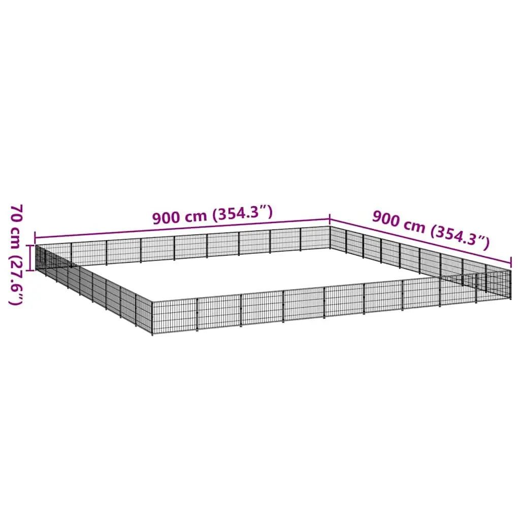 Steel Dog Kennel for Outdoor Exercise Play