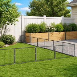 Silver Steel Wire Mesh Dog Kennel for Safe Exercise