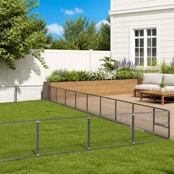 Large Outdoor Dog Kennel with Sturdy Steel Frame