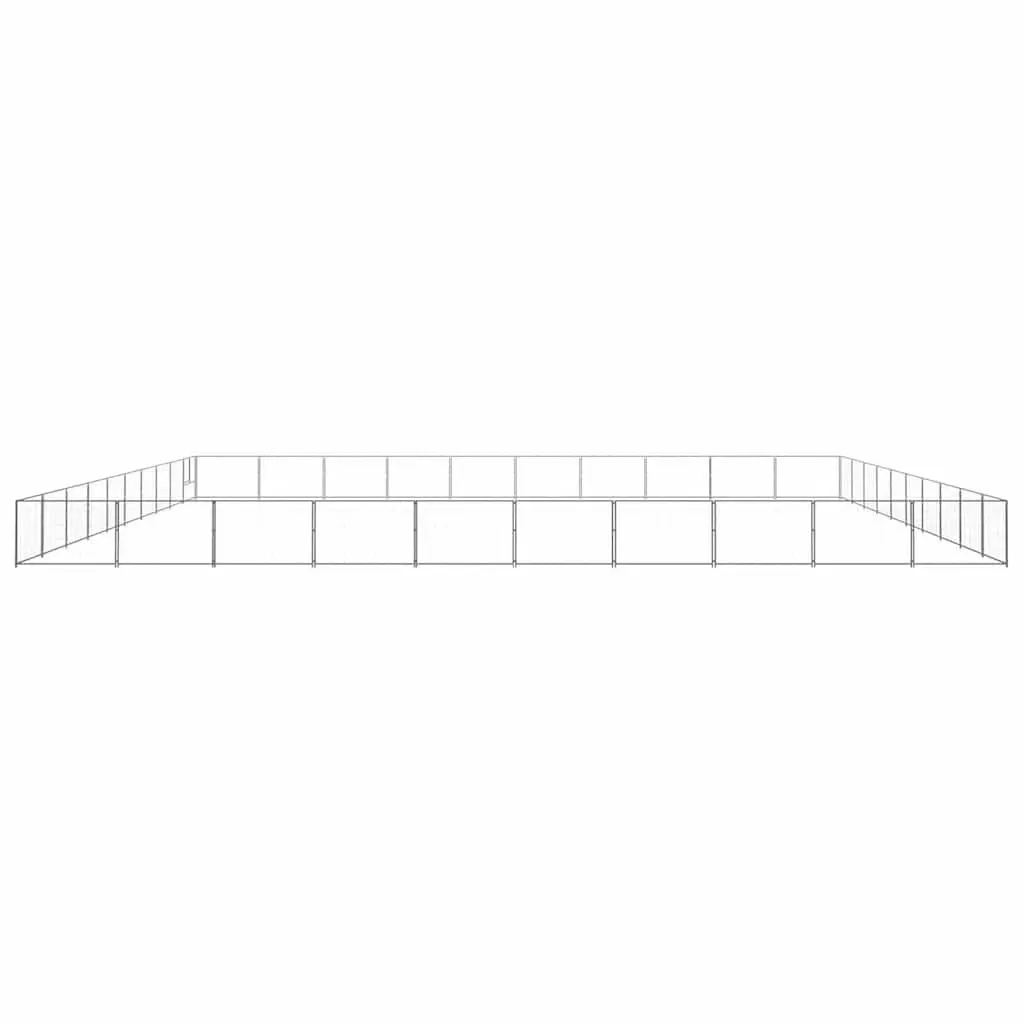 Dog Kennel Steel Wire Mesh Large Outdoor Silver