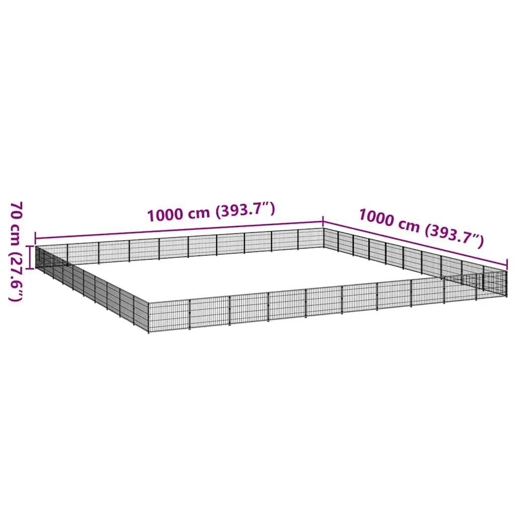 Dog Kennel Steel Wire Mesh Large Outdoor Silver
