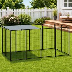Sturdy Outdoor Dog Kennel with Steel Construction