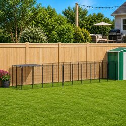 Large Outdoor Steel Wire Mesh Dog Kennel for Playtime