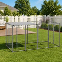 Outdoor Steel Dog Kennel with Durable Construction 2.42m²