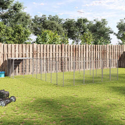 Durable Steel Outdoor Dog Kennel with Spacious Design