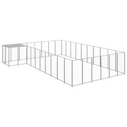 Large Outdoor Dog Kennel Run with Steel Wire Mesh