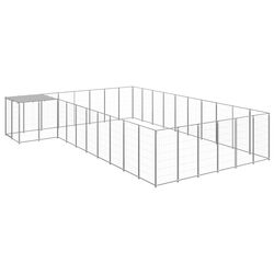 Large Outdoor Dog Kennel Run with Steel Wire Mesh