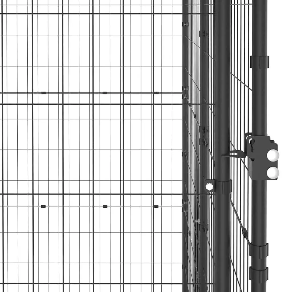 Outdoor Dog Kennel with Secure Roof and Mesh