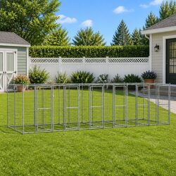 Large Outdoor Dog Kennel with Galvanised Steel Construction
