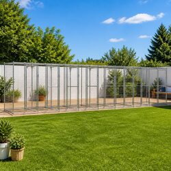 Sturdy Galvanised Steel Dog Kennel for Outdoor Play