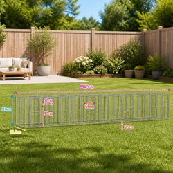 Galvanised Steel Outdoor Dog Kennel with Lockable Door