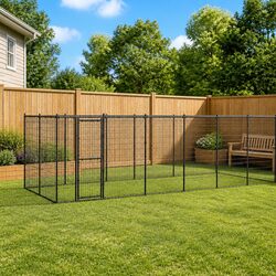 Heavy-Duty Outdoor Steel Dog Kennel 26.62 m²