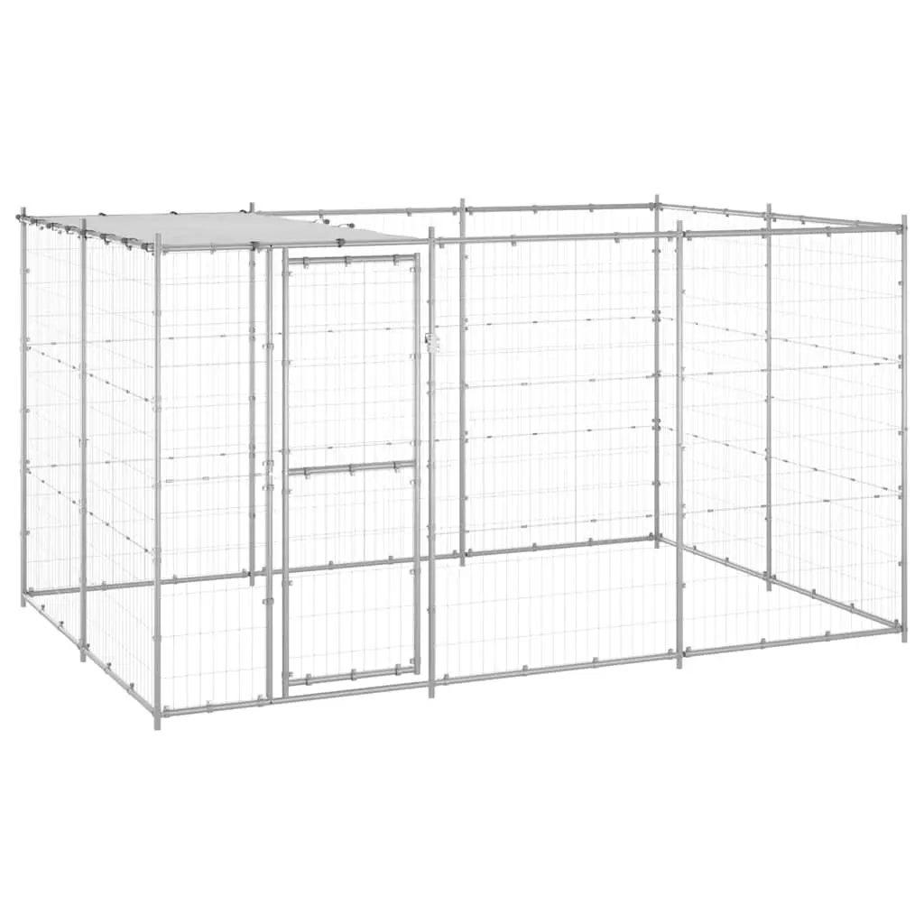 Large Exercise Run Pen with Galvanised Steel Mesh Roof