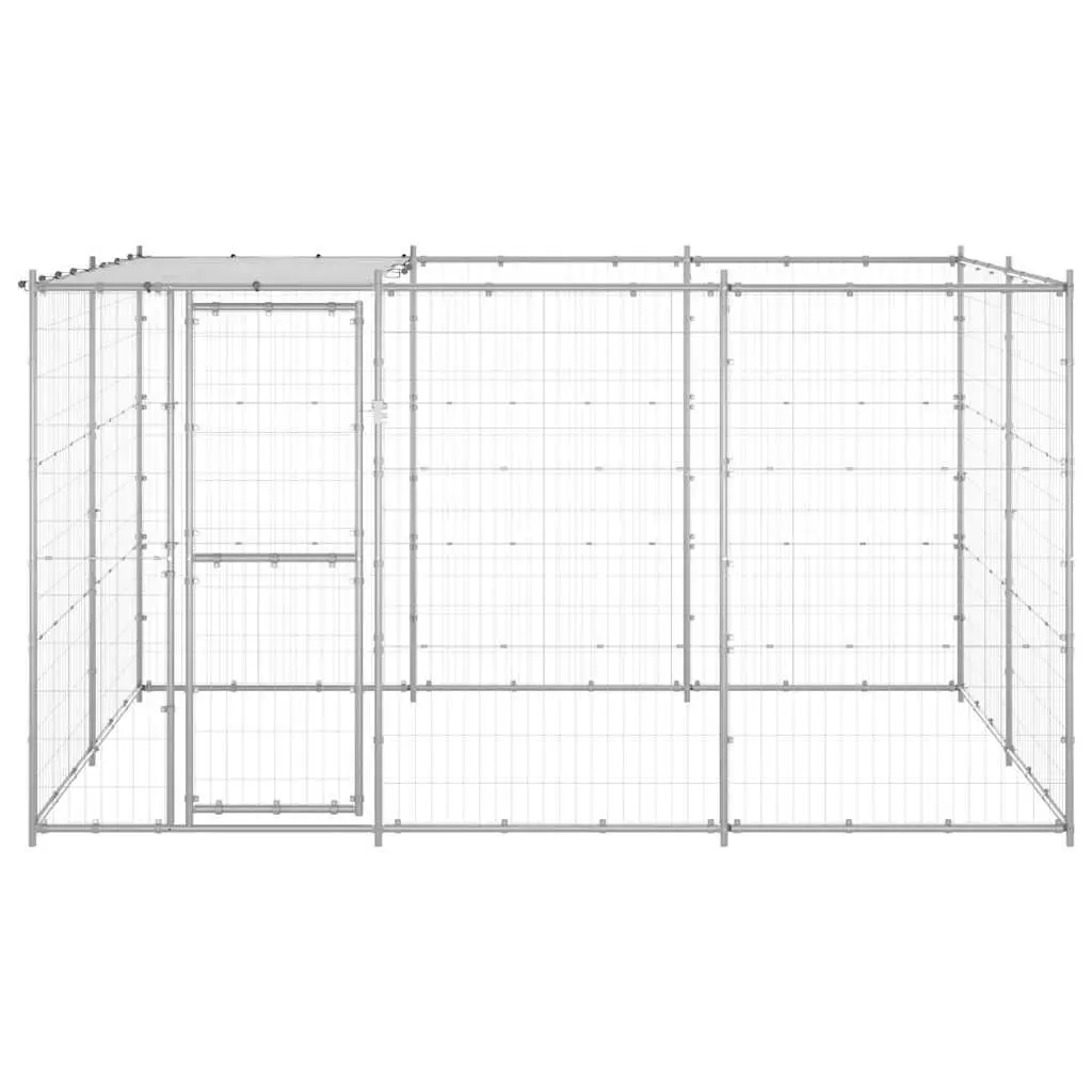 Large Exercise Run Pen with Galvanised Steel Mesh Roof