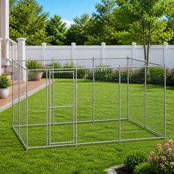 Large Outdoor Dog Kennel Run with Secure Galvanised Steel