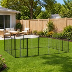 Durable Outdoor Dog Kennel 24.2m² Steel Play Pen