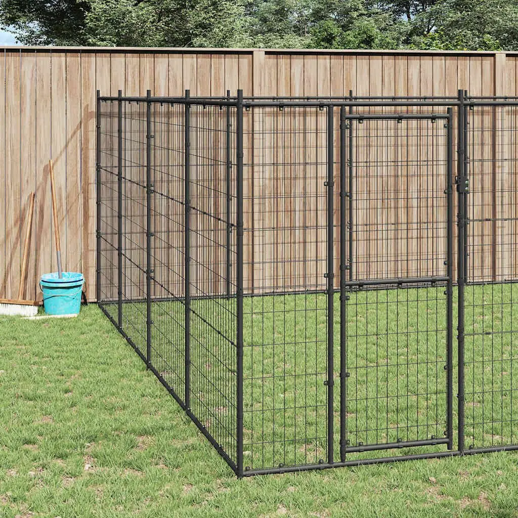 Outdoor Dog Kennel with Lockable Door