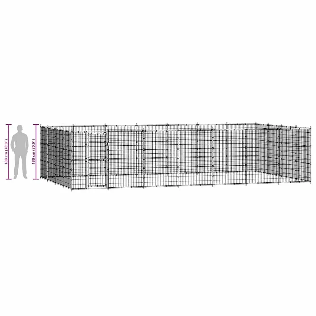 Outdoor Dog Kennel with Lockable Door