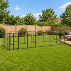 Large Outdoor Dog Exercise Pen with Durable Steel Frame