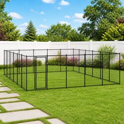 Durable Galvanised Steel Dog Kennel Outdoor Run Pen