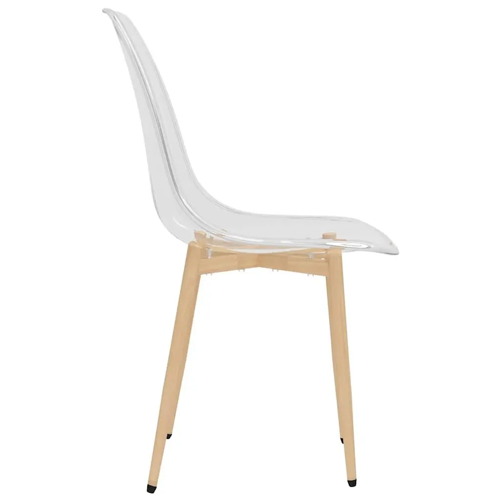 Ergonomic Transparent Dining Chairs, Set of 6
