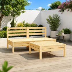 Solid Wood Outdoor Lounge Set for Stylish Relaxation