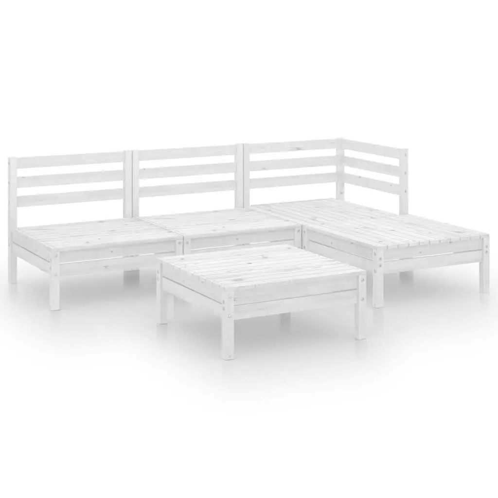 5 Piece Wooden Garden Lounge Set for Outdoor Relaxation