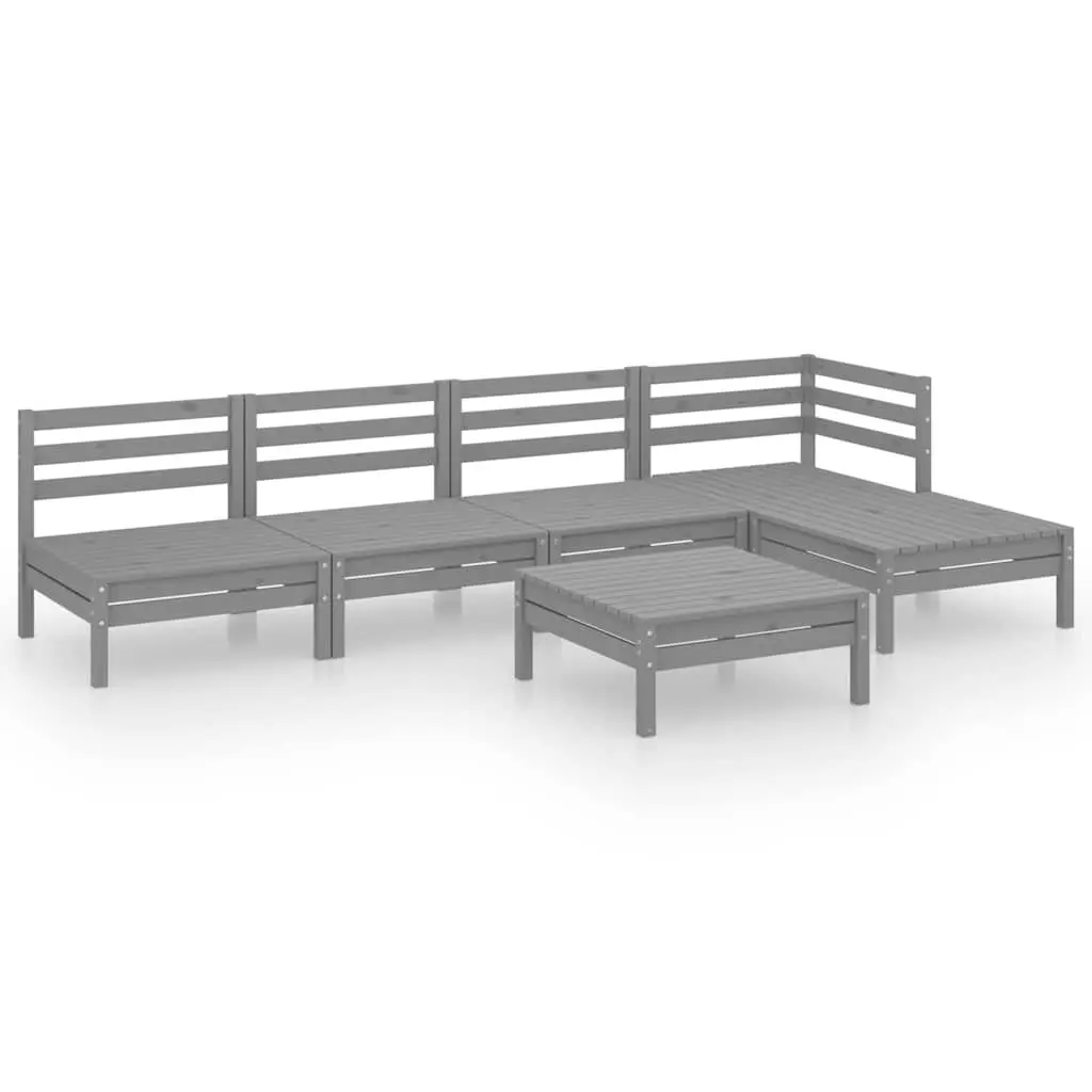Modular 6 Piece Garden Lounge Set for Outdoor Relaxation