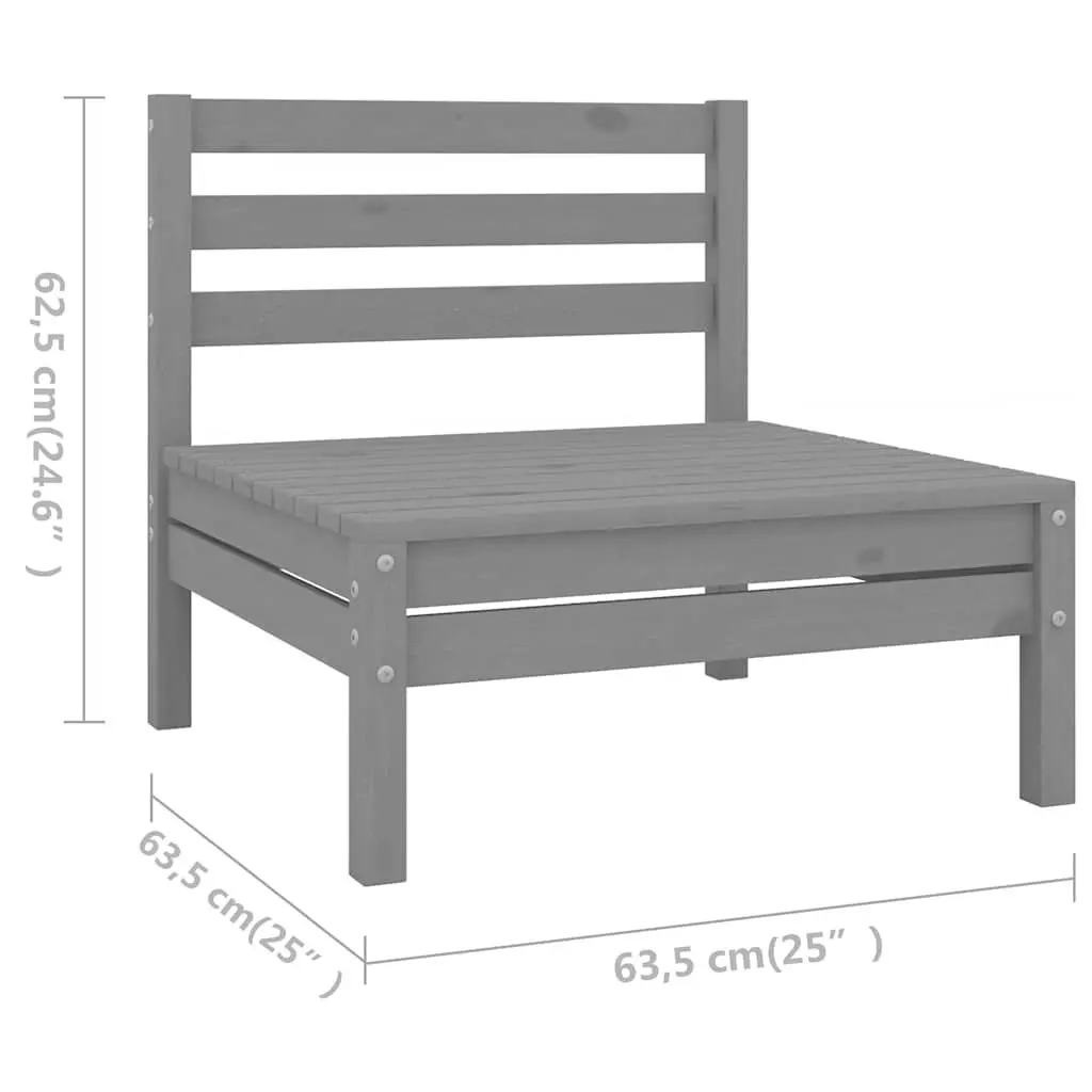 6 Piece Grey Garden Lounge Set with Durable Build