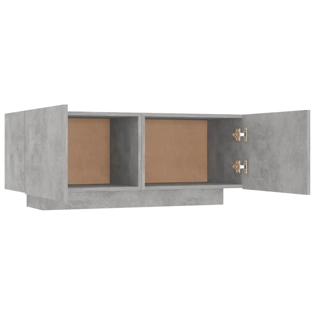 Bedside Cabinet Grey 100x35x40 cm Storage Table Nightstand Engineered Wood