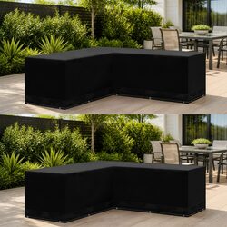 Durable L-Shaped Garden Furniture Cover Set - 2 pcs