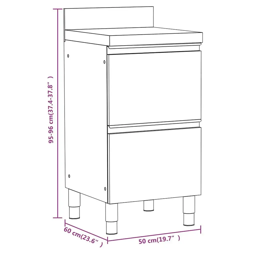 Stainless Steel 3 Piece Storage Cabinet Set for Commercial Kitchen Restaurant Hotel Garage